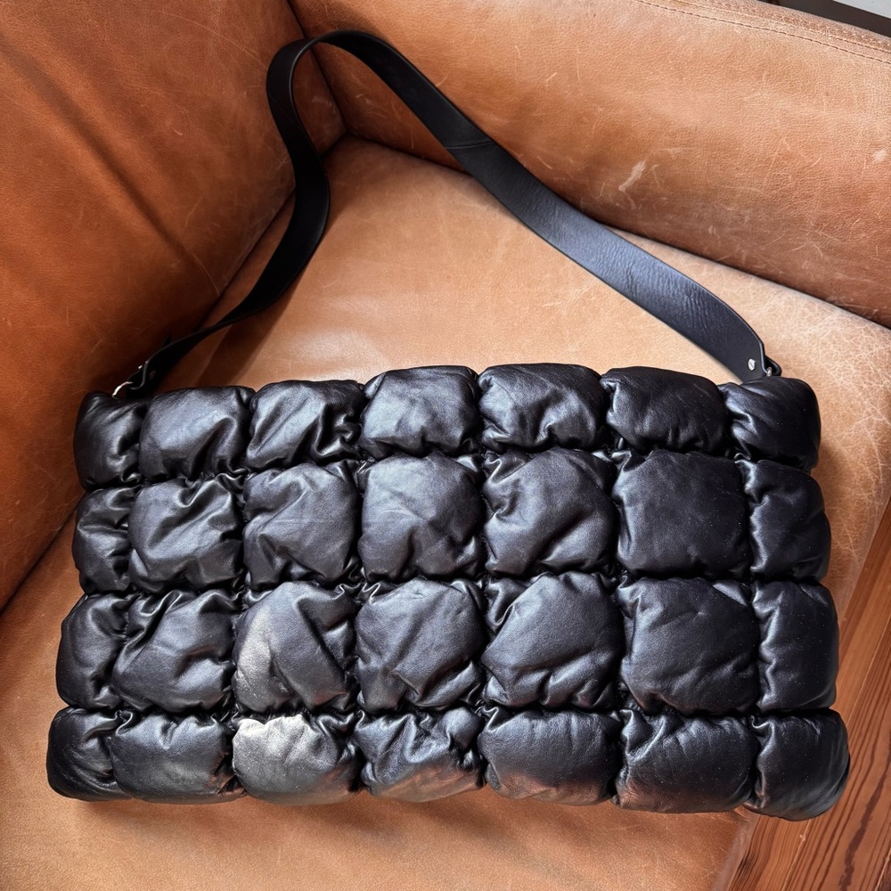 COS Black Quilted Puffer Shoulder Clutch - Picture 10 of 13